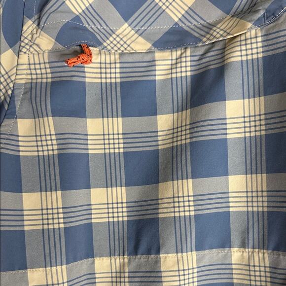 Howler Brothers Navy and Beige Checkered Shirt. Large. - Picture 4 of 6